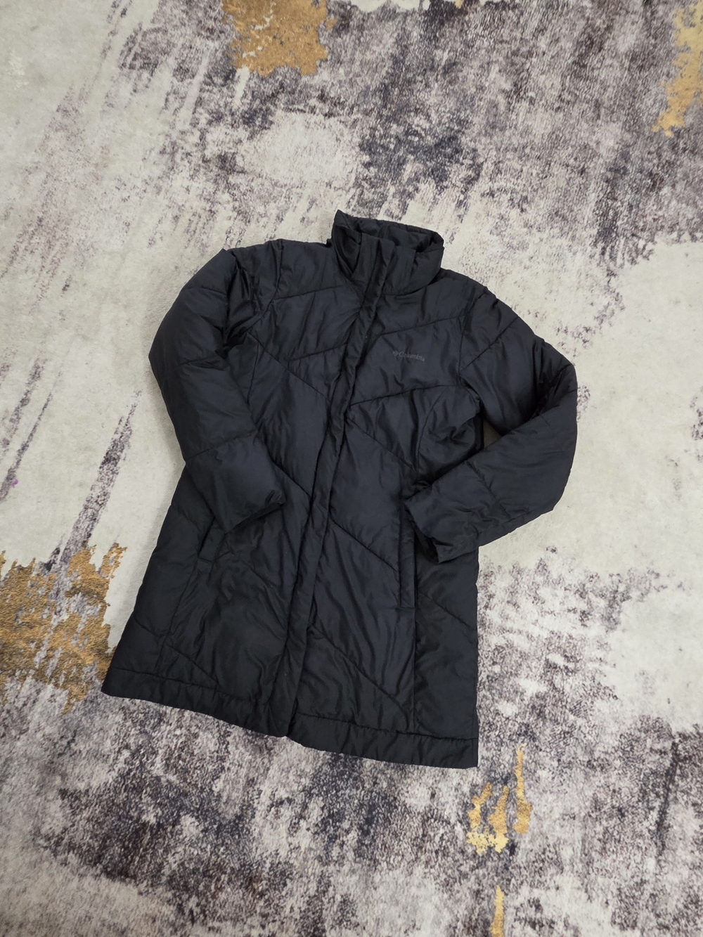 Columbia Long Black Quilted Puffer Coat Women's Insulated Jacket